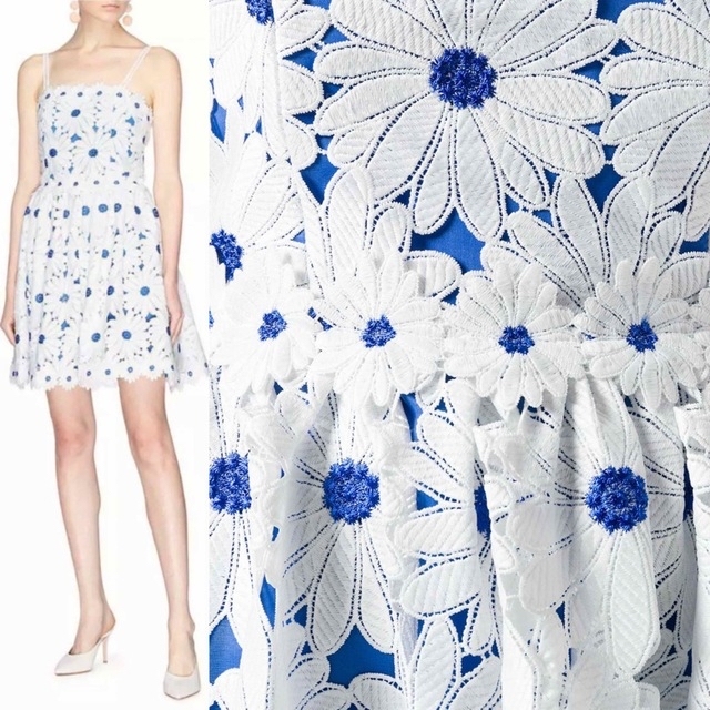 新品 alice+olivia マーガレット 刺繍レース ワンピース ドレス-