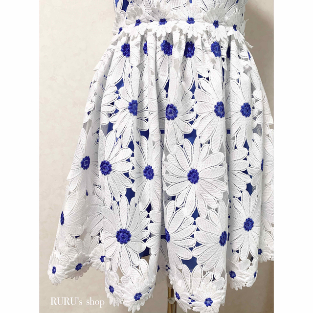 新品 alice+olivia マーガレット 刺繍レース ワンピース ドレス着丈83cm