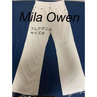 ミラオーウェン(Mila Owen)の【最終値下げ】ミラオーウェン　ホワイトフレアデニム　(デニム/ジーンズ)