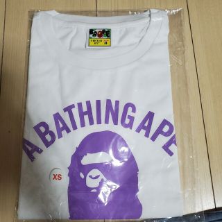 アベイシングエイプ(A BATHING APE)のA BATHING APE  カレッジTシャツ  ladies xs(Tシャツ/カットソー(半袖/袖なし))