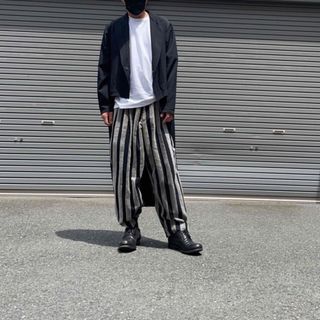 ヨウジヤマモト　Hook Black West Easy Trousers