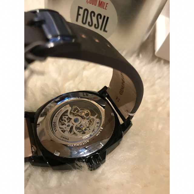 Fossil フォッシル 三針 ブラウン レザー 腕時計 ウォッチ - 時計