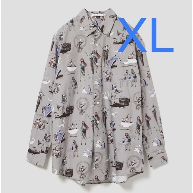 グラニフ　ハロウィン・タウン パターン　ルーズフィットシャツ　XL