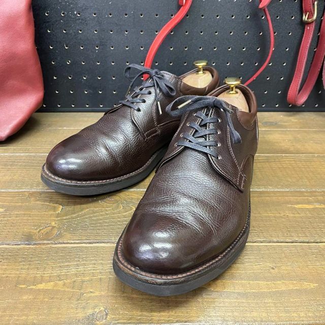 旧ロゴ ALDEN オールデン プレーントゥ シボ革 ブラウン 9.5C古着屋bttf