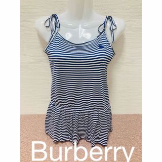 バーバリーブルーレーベル(BURBERRY BLUE LABEL)の美品☆Burberryバーバリー☆ レディース　キャミソール　Mサイズ　ボーダー(キャミソール)