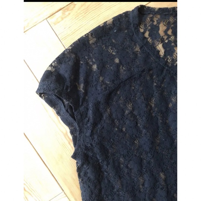 OSMOSIS(オズモーシス)のosmosis オズモーシス　シアー総レース　プルオーバー　Ｔシャツ レディースのトップス(Tシャツ(半袖/袖なし))の商品写真