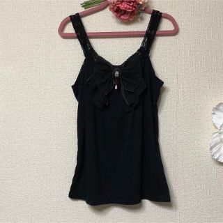 アクシーズファム(axes femme)のNEOKYO様御専用　axes femmeデカリボンブローチキャミソール黒(キャミソール)