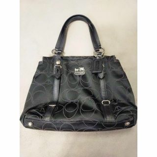 コーチ(COACH)の【美品】COACH コーチ ハンドバック トートバッグ  ブラック(トートバッグ)