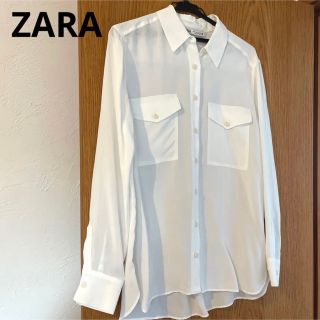 ザラ(ZARA)のZARA ザラ　白　シャツ　ブラウス(シャツ/ブラウス(長袖/七分))