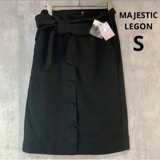 マジェスティックレゴン(MAJESTIC LEGON)のMAJESTIC LEGON  黒　スカート　 S  ポリエステル64%(ひざ丈スカート)