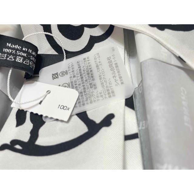 CHANEL シャネル スカーフ ヘアバンド ブック 本 ココマーク 馬 白 黒