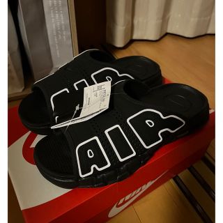 ナイキ(NIKE)の新品未使用 NIKE AIR モアアップテンポ スライド ブラック 28cm(サンダル)