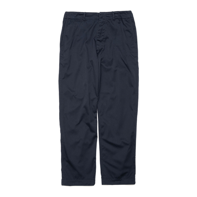 パンツnanamica  wide chino pants ワイドチノパンツ　ネイビー