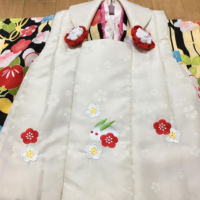 七五三 ３歳 被服セット レトロ モダン キッズ/ベビー/マタニティのキッズ服女の子用(90cm~)(和服/着物)の商品写真