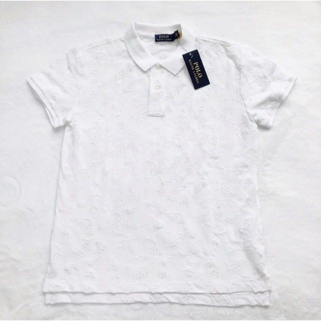 新品 RALPH LAUREN ラルフローレン アイレット ポロシャツ ブラウス