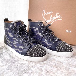 クリスチャンルブタン(Christian Louboutin)のクリスチャンルブタン　スパイクスタッズ　ルイス　ハイカット　スニーカー　極美品(スニーカー)