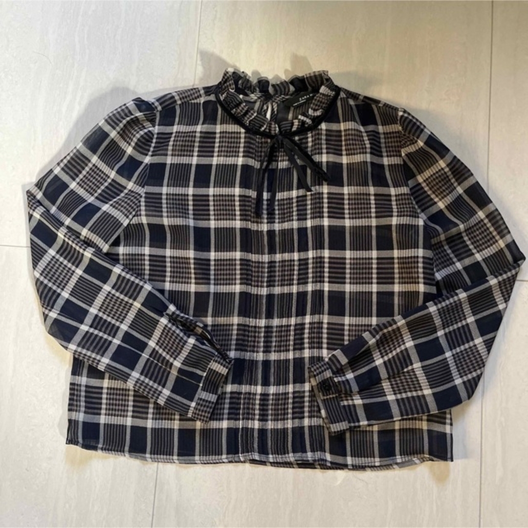 ZARA(ザラ)のZARA シフォンブラウス レディースのトップス(シャツ/ブラウス(長袖/七分))の商品写真