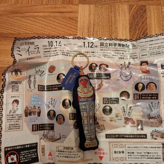 〘大幅お値下げ！〙【大英博物館 ミイラ展】ミイラ 型 刺繍キーリング…手作り！(その他)