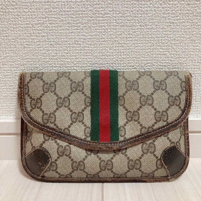 Gucci(グッチ)のGUCCI グッチ レディース クラッチバッグ ポーチ GGスプリーム  レディースのバッグ(クラッチバッグ)の商品写真