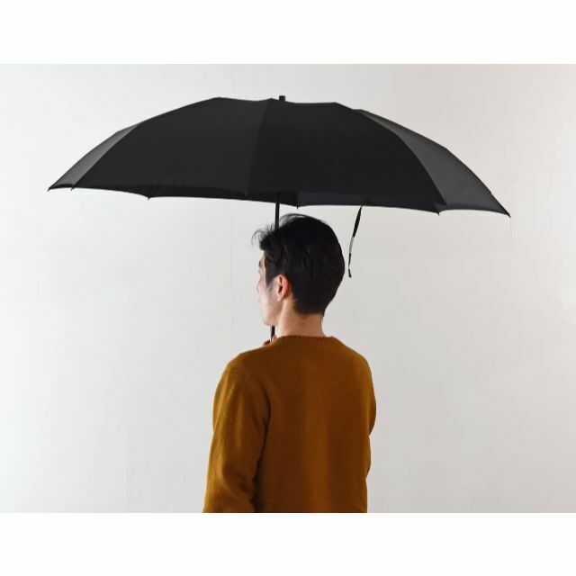 【色: ブラック】日本製 ミラトーレ 3段折傘 大判 65ｃｍ 超撥水生地 超軽 5