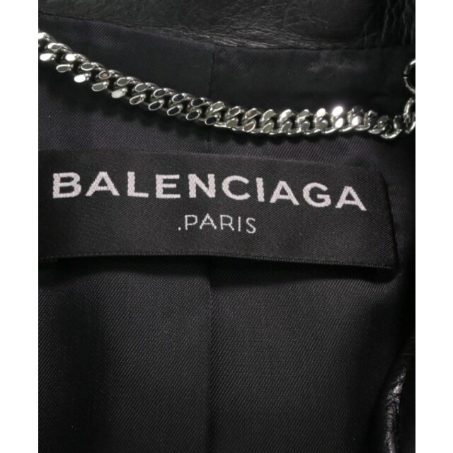 Balenciaga(バレンシアガ)のBALENCIAGA バレンシアガ ライダース 46(M位) 黒 【古着】【中古】 メンズのジャケット/アウター(ライダースジャケット)の商品写真