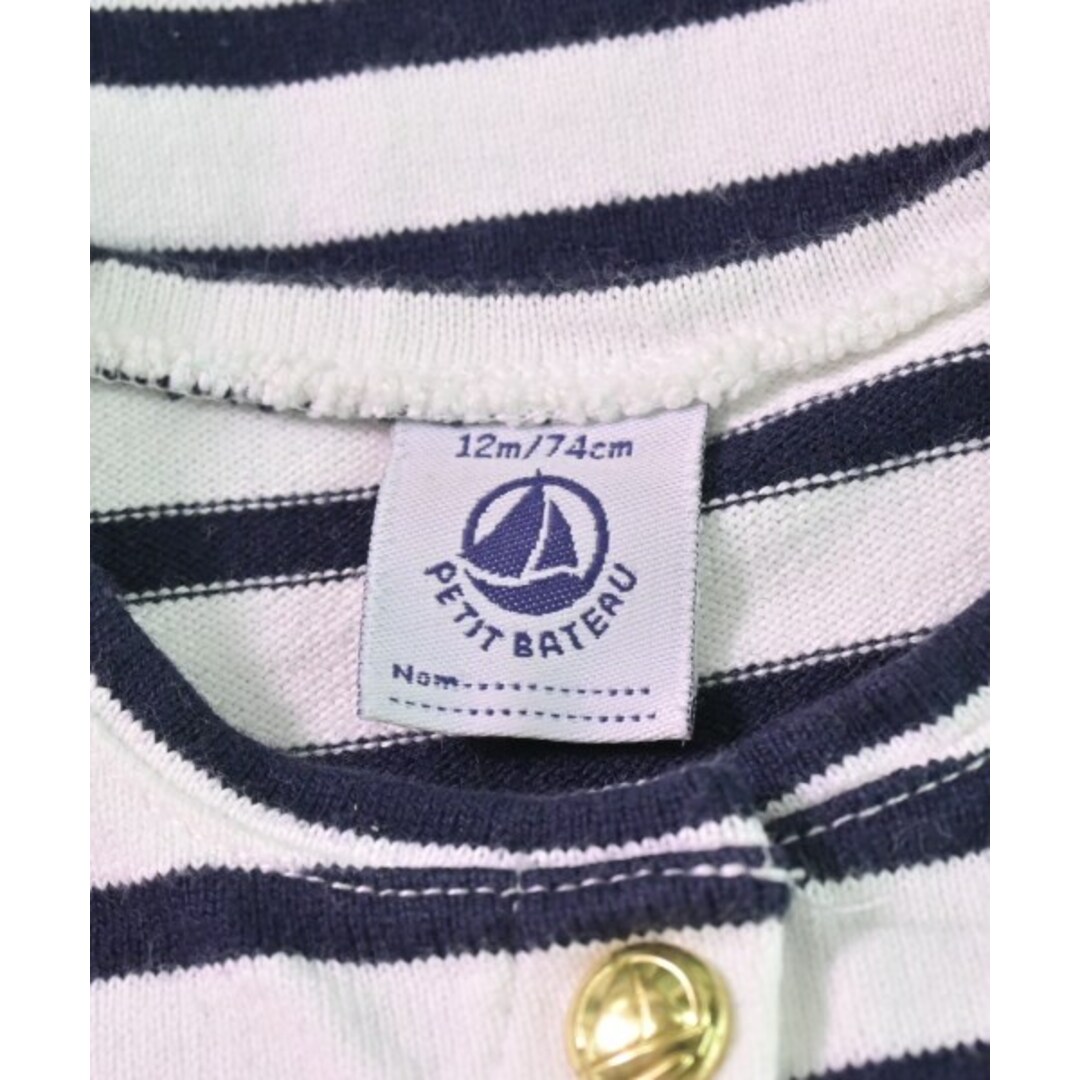 PETIT BATEAU(プチバトー)のPETIT BATEAU Tシャツ・カットソー 74 白x黒(ボーダー) 【古着】【中古】 キッズ/ベビー/マタニティのキッズ服女の子用(90cm~)(Tシャツ/カットソー)の商品写真