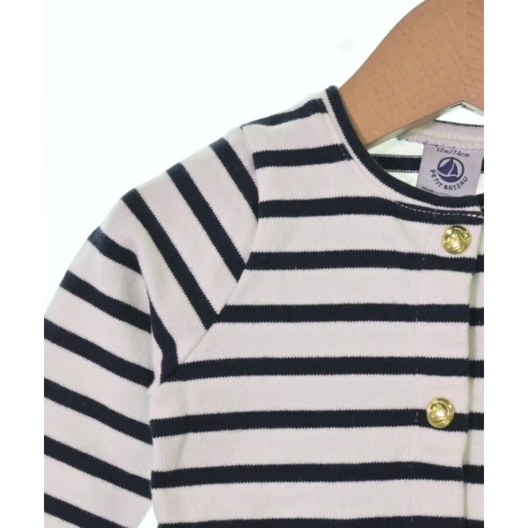 PETIT BATEAU(プチバトー)のPETIT BATEAU Tシャツ・カットソー 74 白x黒(ボーダー) 【古着】【中古】 キッズ/ベビー/マタニティのキッズ服女の子用(90cm~)(Tシャツ/カットソー)の商品写真