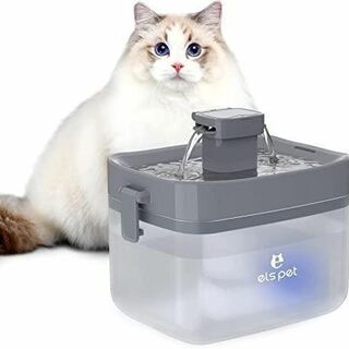 猫 水飲み器 自動給水器 1.5L大容量 循環式ろ過 水位監視可能(猫)