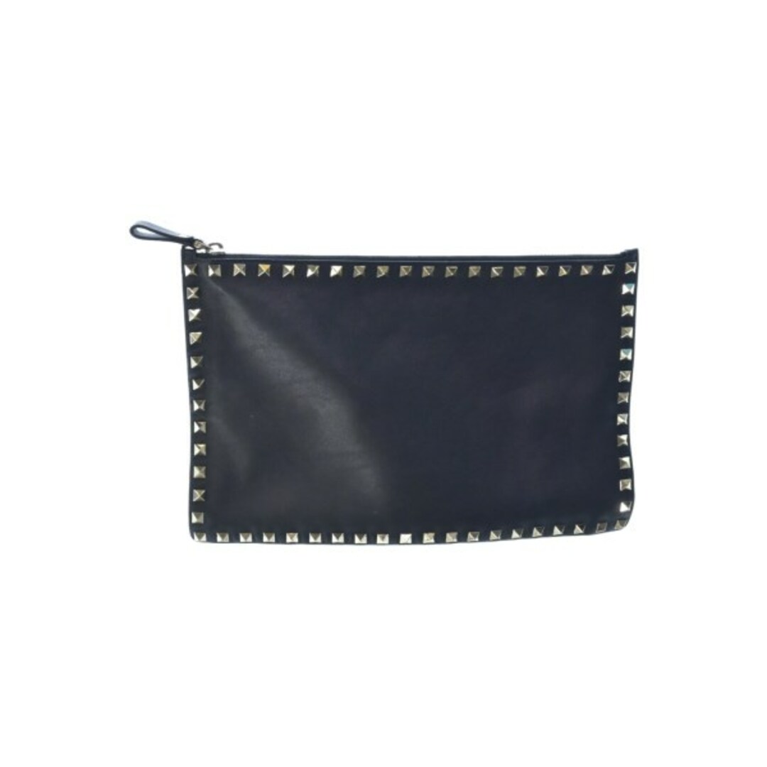 純正価格 VALENTINO GARAVANI クラッチバッグ - 黒xグレー系 【古着