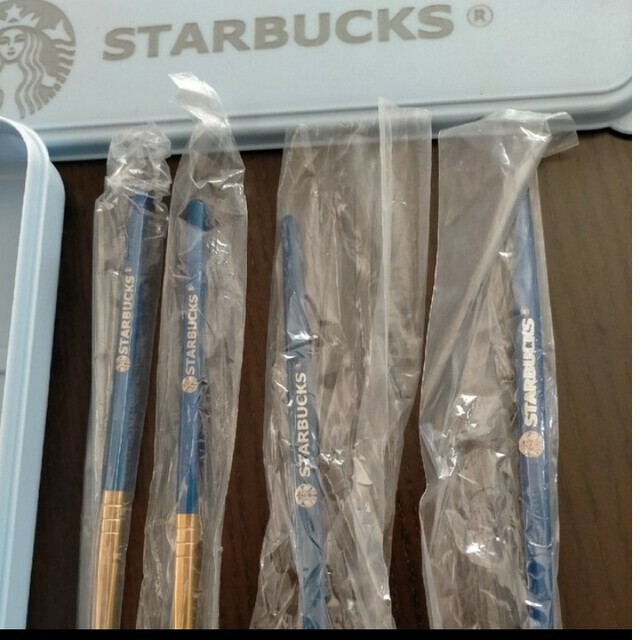 Starbucks Coffee(スターバックスコーヒー)の新品 即日発送 スターバックス スプーン 箸 フォーク ケース付  ブルー キッズ/ベビー/マタニティの授乳/お食事用品(スプーン/フォーク)の商品写真