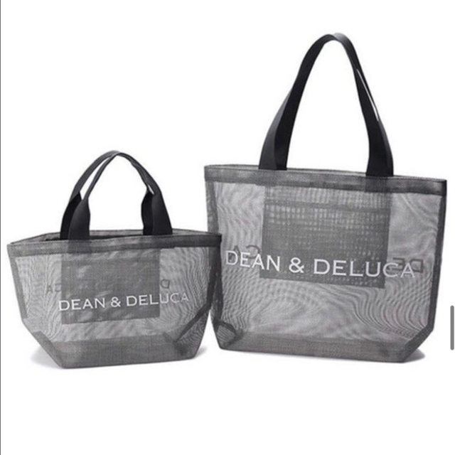 DEAN & DELUCA(ディーンアンドデルーカ)のディーン&デルーカ　Sサイズ　グレー　メッシュ トートバッグ エコバッグ レディースのバッグ(トートバッグ)の商品写真