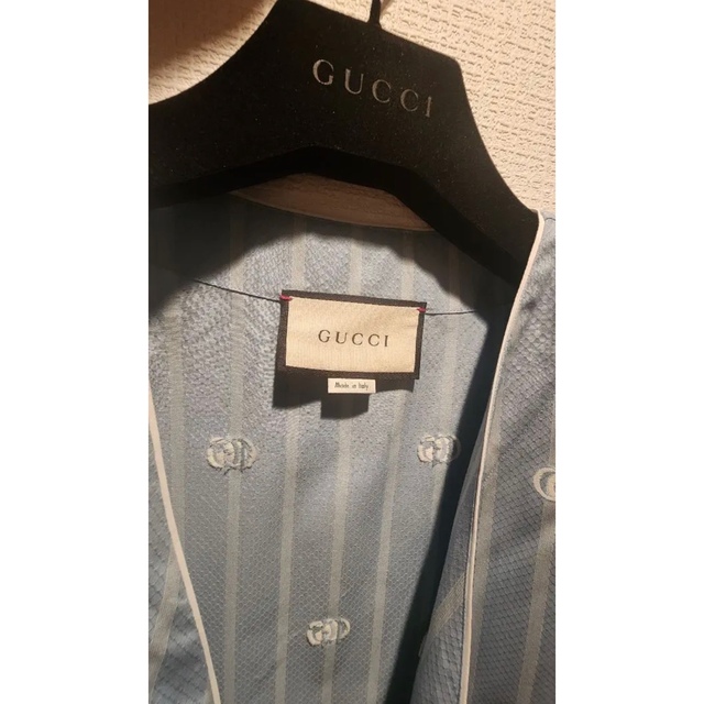 【GUCCI】ダブルG ストライプ コットン オーバーサイズシャツ【新品】