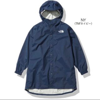 ザノースフェイス(THE NORTH FACE)の新品タグ付き ノースフェイス  レインコート 110 ネイビー レインポンチョ(レインコート)