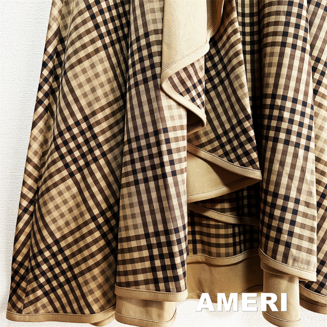 Ameri VINTAGE(アメリヴィンテージ)の【AMERI】RAFFLE FLARE CHECK SKIRT タグ付未使用 レディースのスカート(ロングスカート)の商品写真