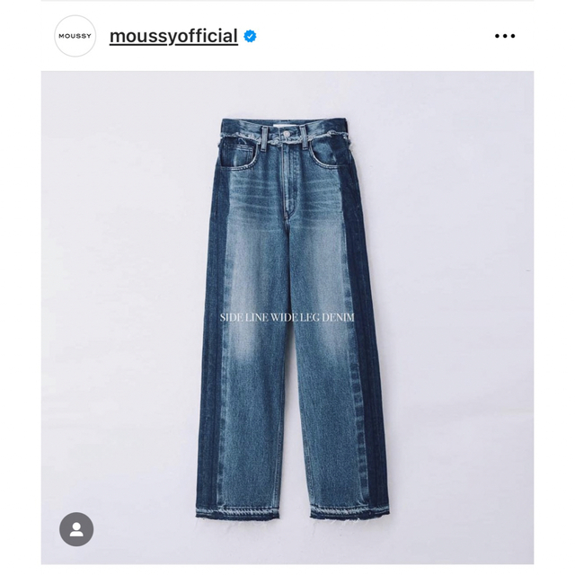 MOUSSY side line wide leg denim ワイドデニム