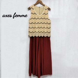 アクシーズファム(axes femme)のaxes femmeアクシーズファム*ドッキングガウチョオールインワン*Ｍ(オールインワン)