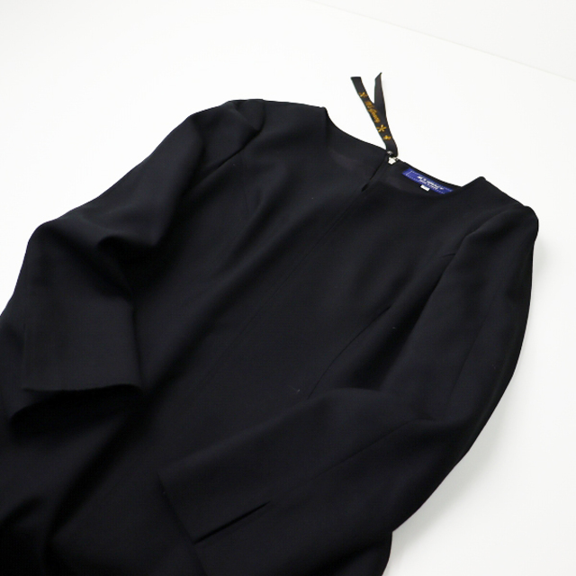 M'S GRACY(エムズグレイシー)の2020AW M'S GRACY エムズグレイシー 裾ティアードフリル ウール混 ワンピース 40/ブラック 黒 ドレス【2400013356541】 レディースのワンピース(その他)の商品写真