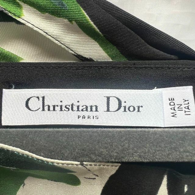 【美品】Christian Dior ドッキングワンピース ブラック グリーン