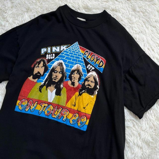 【美品・80s】PINK FLOYD Tシャツ　パキ綿　シングルステッチ　L 黒メンズ