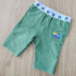 ミキハウス(mikihouse)のミキハウス　mikihouse　カーキ　緑色　パンツ　半ズボン　80cm　(Ｔシャツ)