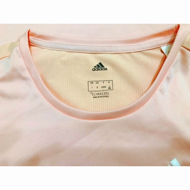 adidas(アディダス)のadidas   Tシャツ　トップス　キッズ　ジュニア　150㎝　ピンク キッズ/ベビー/マタニティのキッズ服女の子用(90cm~)(Tシャツ/カットソー)の商品写真