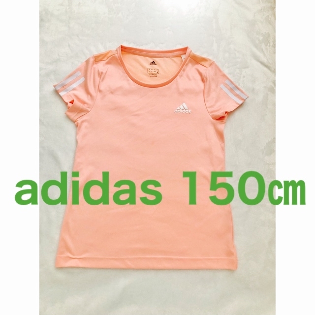 adidas(アディダス)のadidas   Tシャツ　トップス　キッズ　ジュニア　150㎝　ピンク キッズ/ベビー/マタニティのキッズ服女の子用(90cm~)(Tシャツ/カットソー)の商品写真