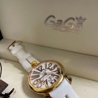 ガガミラノ(GaGa MILANO)のガガミラノ　時計　ゴールド　48mm 中古　今だけ値下げ(腕時計(アナログ))