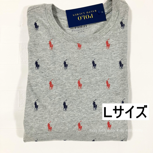 グレーL  半袖　マルチポニー　ラルフローレン  Tシャツ