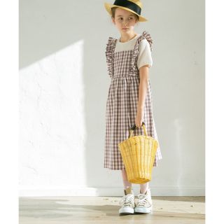 プティマイン(petit main)の新品 ペアマノン ワンピース チェック フリル 100 アプレレクール ZARA(ワンピース)