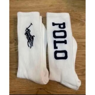 ポロラルフローレン(POLO RALPH LAUREN)のPOLO ラルフローレン  ソックス　靴下　２足セット　米国購入　新品(ソックス)