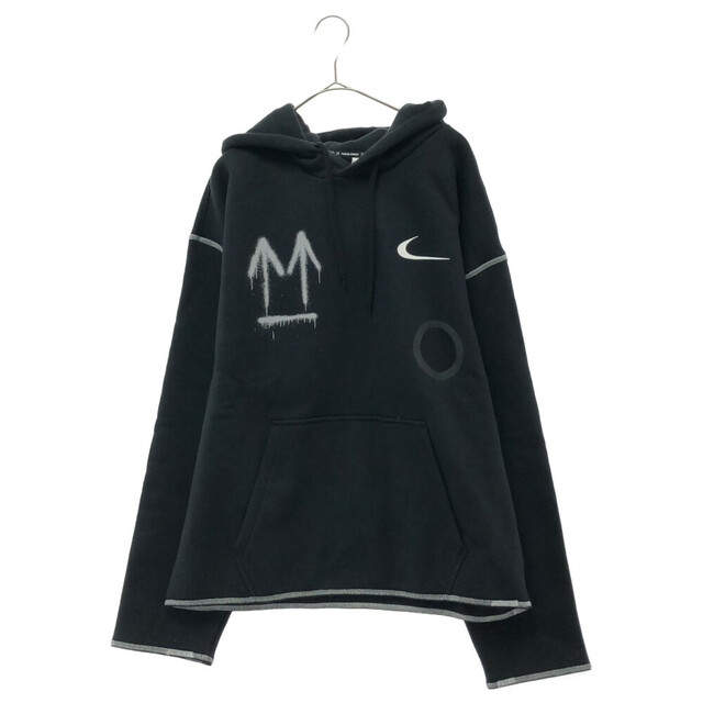 NIKE ナイキ 20SS×OFF-WHITE M Nrg Ru Hoodie CN5640-010 オフホワイト×ナイキ フーディ プルオーバー パーカー スプレーバックロゴ アロー ブラック