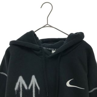 NIKE ナイキ 20SS×OFF-WHITE M Nrg Ru Hoodie CN5640-010 オフホワイト×ナイキ フーディ プルオーバー パーカー スプレーバックロゴ アロー ブラック