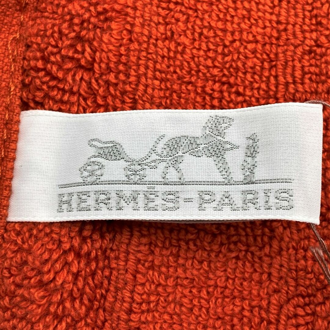 【HERMES / エルメス】未使用 タオル ハンカチ オレンジ 箱付き