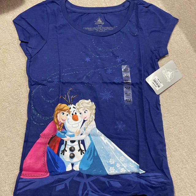 新品★アナと雪の女王Tシャツ★7/8歳用 キッズ/ベビー/マタニティのキッズ服女の子用(90cm~)(Tシャツ/カットソー)の商品写真